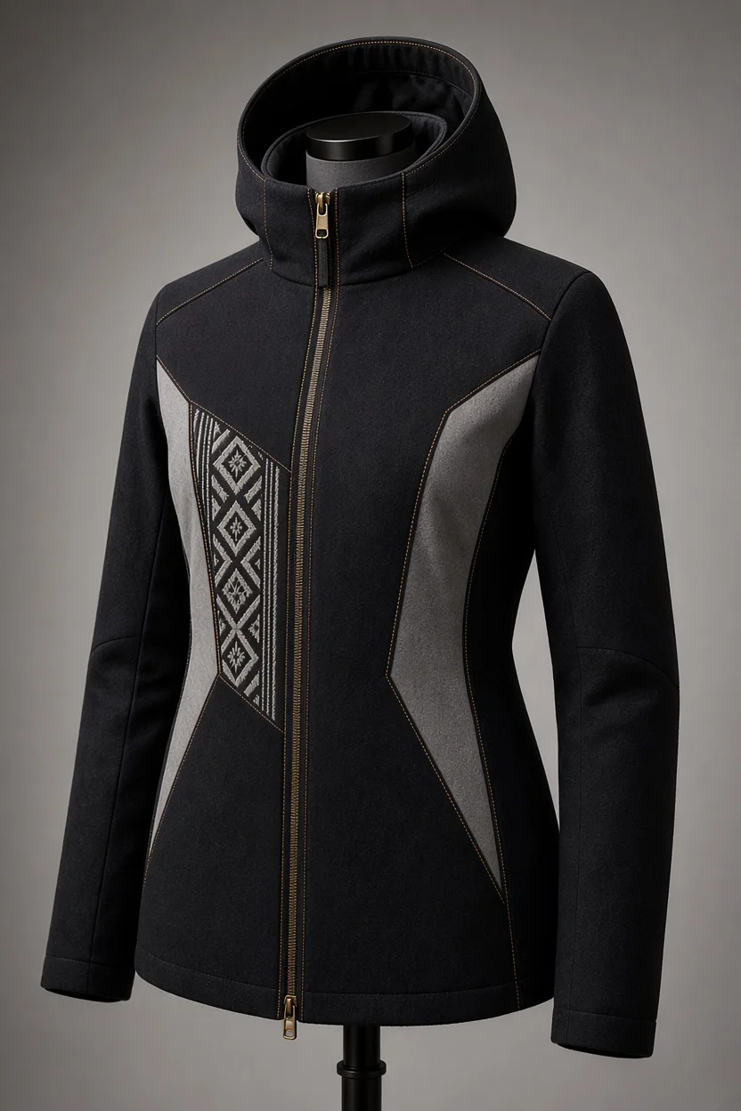 Chaqueta Ukuku femenina de silueta corta, vista frontal